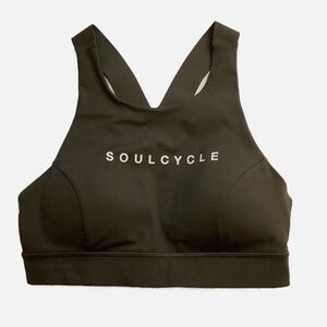 Lululemon x SoulCycle Olive Dark Green Fast and Free Bra Size 8 Nulux
